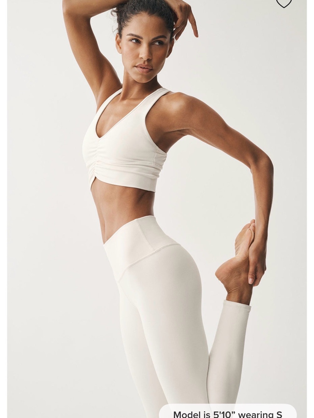 ALO Airbrush Legging in Ivory XS